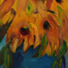 Sunflowers in Blue Vase